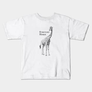 Giraffe - Stretchy Horse Kids T-Shirt